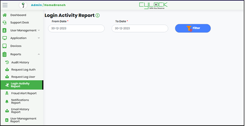  Login Activity Report - CyLock